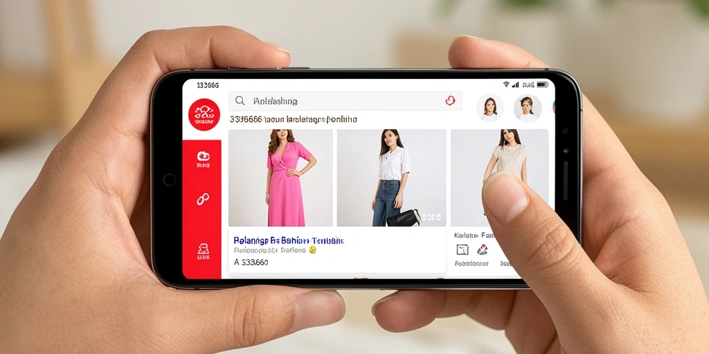 Antarmuka aplikasi 333666 yang menarik dan mudah digunakan untuk belanja fashion.