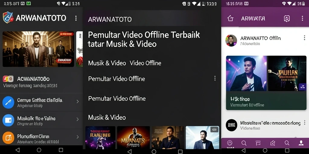 Antarmuka ARWANATOTO yang modern dan mudah digunakan untuk menonton video.