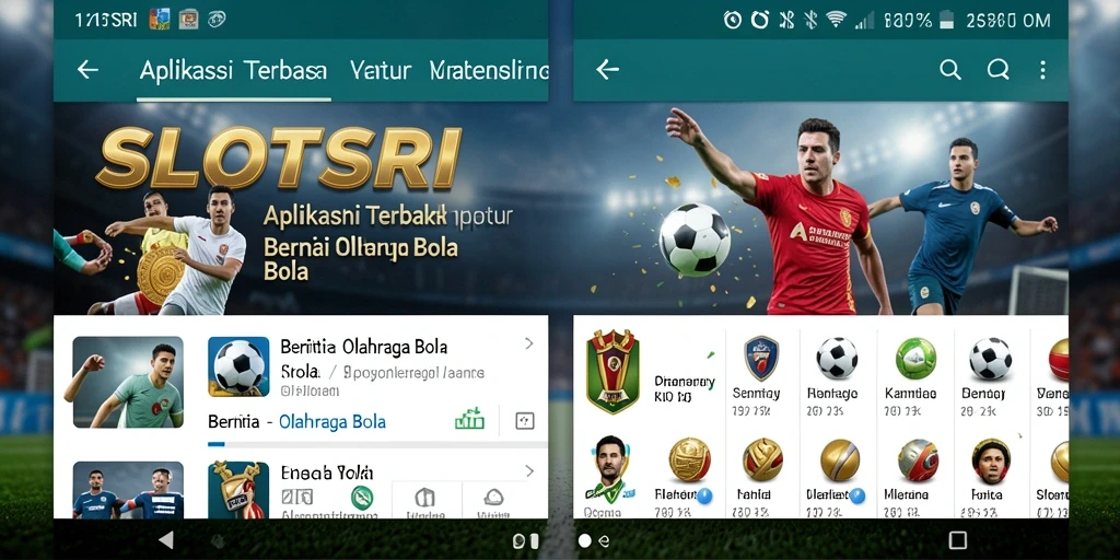 Antarmuka pengguna SLOTSRI yang menampilkan berita olahraga bola terbaru.