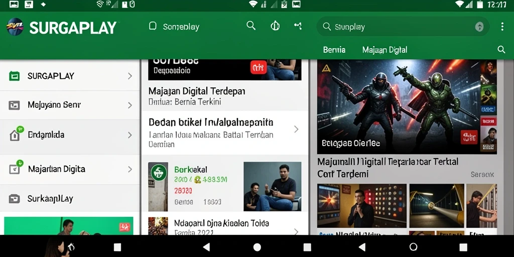 Tampilan antarmuka SURGAPLAY yang modern dan interaktif.