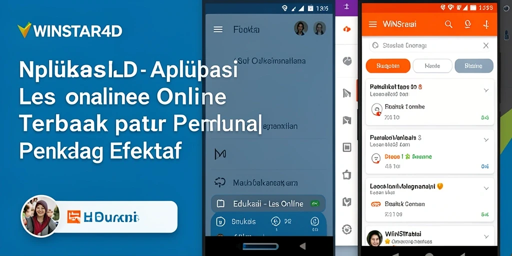 Antarmuka pengguna WINSTAR4D yang menarik dan intuitif untuk les online.