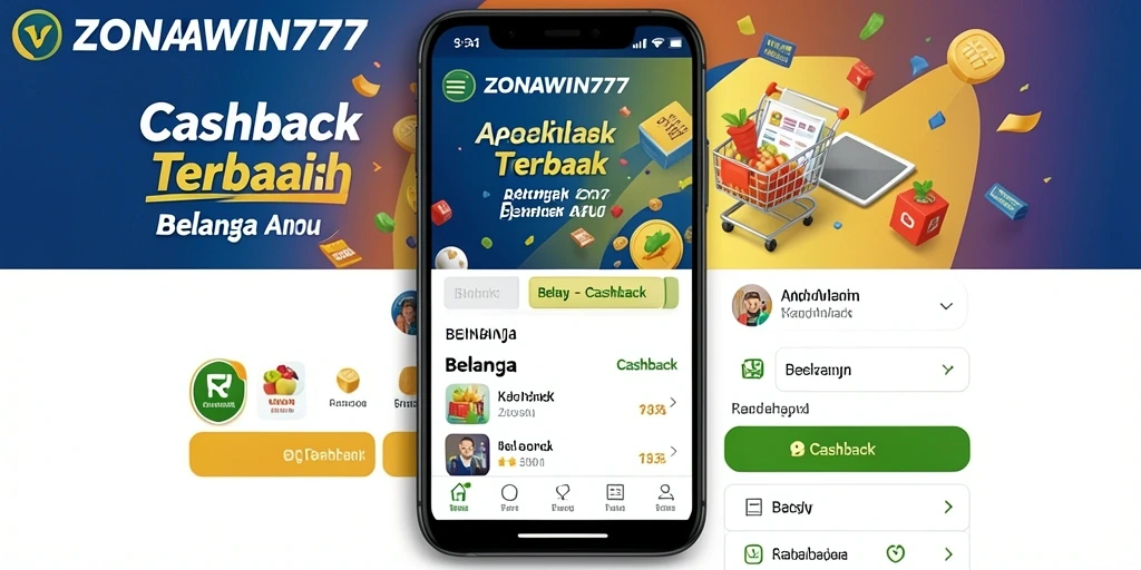 Screenshot antarmuka ZONAWIN777 menampilkan fitur Cashback yang menarik.